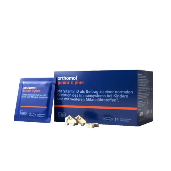 Orthomol Junior C Plus (жувальні машинки зі смаком лісових ягід та апельсину-мандарину)