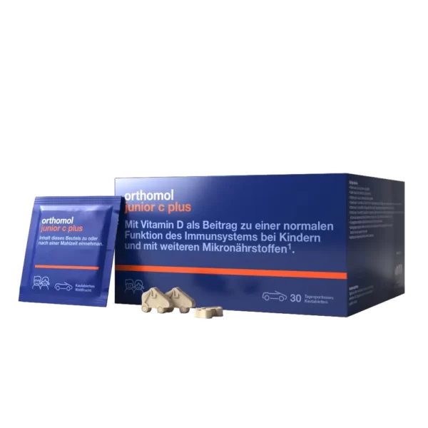 Orthomol Junior C Plus (жувальні машинки зі смаком мандарину-апельсину)
