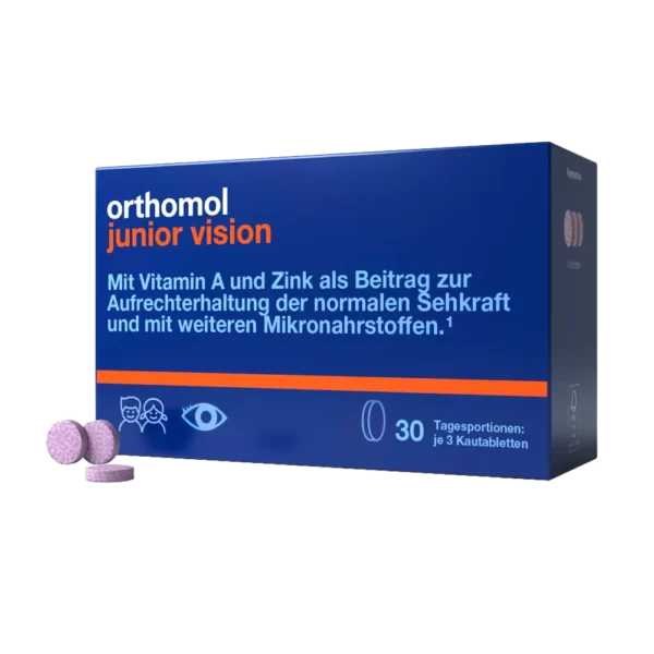 Orthomol Junior Vision (жувальні таблетки зі смаком чорниці-персику)