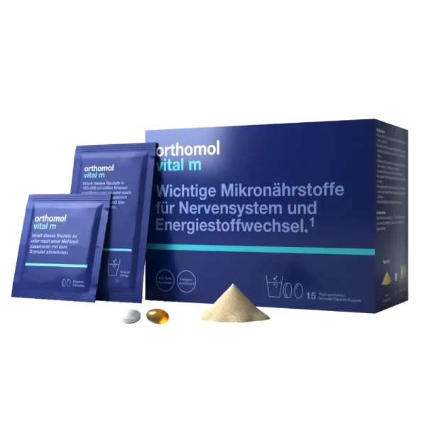 Orthomol Vital M (гранулы со вкусом цитрусов - капсулы - таблетки)