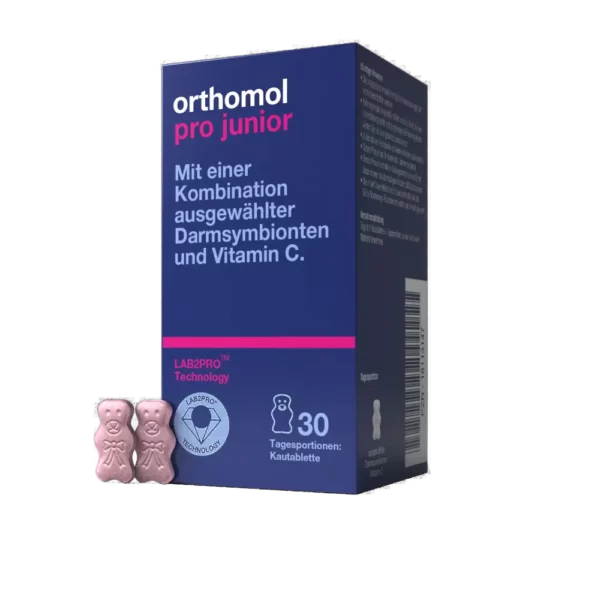 Orthomol Pro Junior (жувальні таблетки у вигляді ведмедиків зі смаком полуниці)
